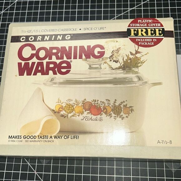 NIB Corning Ware Covered Casserole Spice O’Life A-1 1/2-8 Cottage Core Grandma C